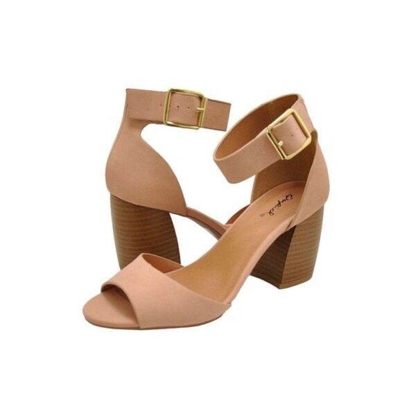 Women’s Qupid Banded Ankle Strap block Heel. - Picture 2 of 8